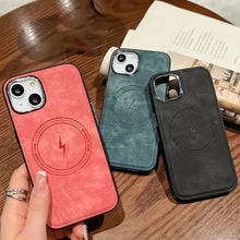 Load image into Gallery viewer, Side PU Hybrid TPU Magsafe Phone Case, For iPhone 15 Pro Max, For iPhone 15 Pro, For iPhone 15 Plus, For iPhone 15, For iPhone 14 Plus, For iPhone 14, For iPhone 14 Pro, For iPhone 14 Pro Max