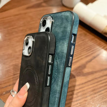 Load image into Gallery viewer, Side PU Hybrid TPU Magsafe Phone Case, For iPhone 11, For iPhone 11 Pro, For iPhone XR, For iPhone XS Max, For iPhone XS /X, For iPhone 8 Plus / 7 Plus