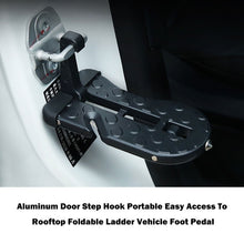 Load image into Gallery viewer, BF013-BK Automotive Door Step Hook Aluminum Foldable Ladder Mini Foot Pedal for Jeep SUV Truck WP, BF013-BK