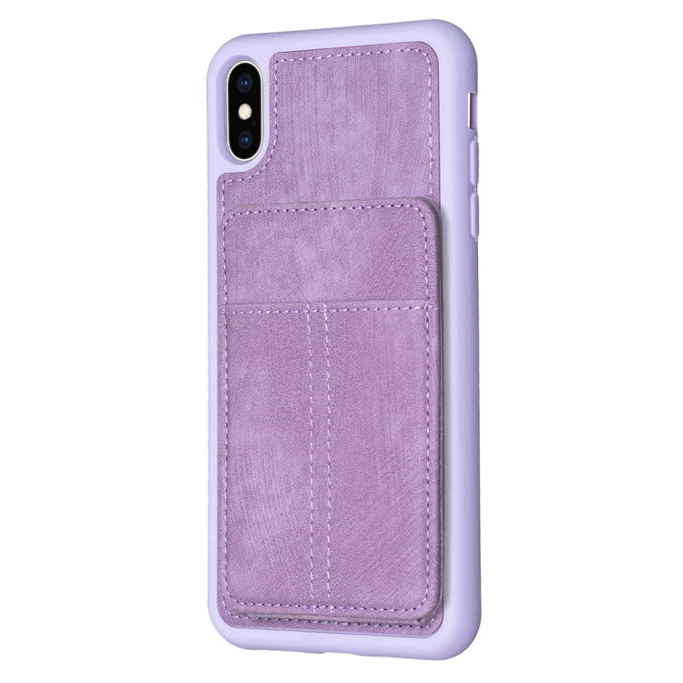 BF28 Frosted Card Bag Phone Case with Holder, For iPhone XS Max, For iPhone 8 Plus / 7 Plus