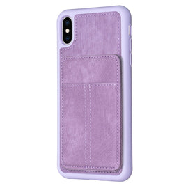 BF28 Frosted Card Bag Phone Case with Holder, For iPhone XS Max, For iPhone 8 Plus / 7 Plus