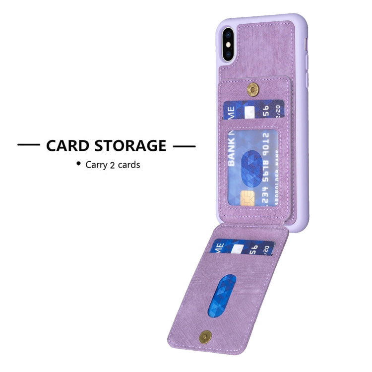 BF28 Frosted Card Bag Phone Case with Holder, For iPhone XS Max, For iPhone 8 Plus / 7 Plus