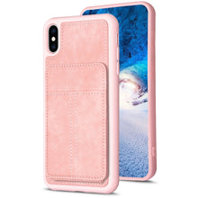 Load image into Gallery viewer, BF28 Frosted Card Bag Phone Case with Holder, For iPhone XS Max, For iPhone 8 Plus / 7 Plus