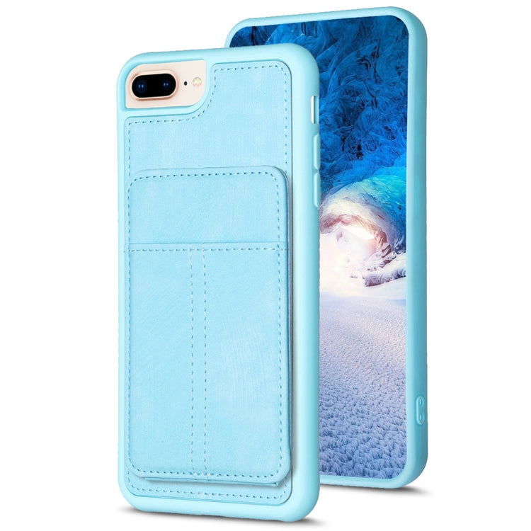 BF28 Frosted Card Bag Phone Case with Holder, For iPhone XS Max, For iPhone 8 Plus / 7 Plus