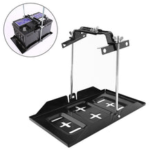 Load image into Gallery viewer, Car Universal Battery Bracket Adjustable Battery Fixed Holder + Base Tray, 28.5cm Base + 19cm Bracket, 28.5cm Base + 23cm Bracket, 28.5cm Base + 27cm Bracket, 34.5cm Base + 19cm Bracket, 34.5cm Base + 23cm Bracket, 34.5cm Base + 27cm Bracket