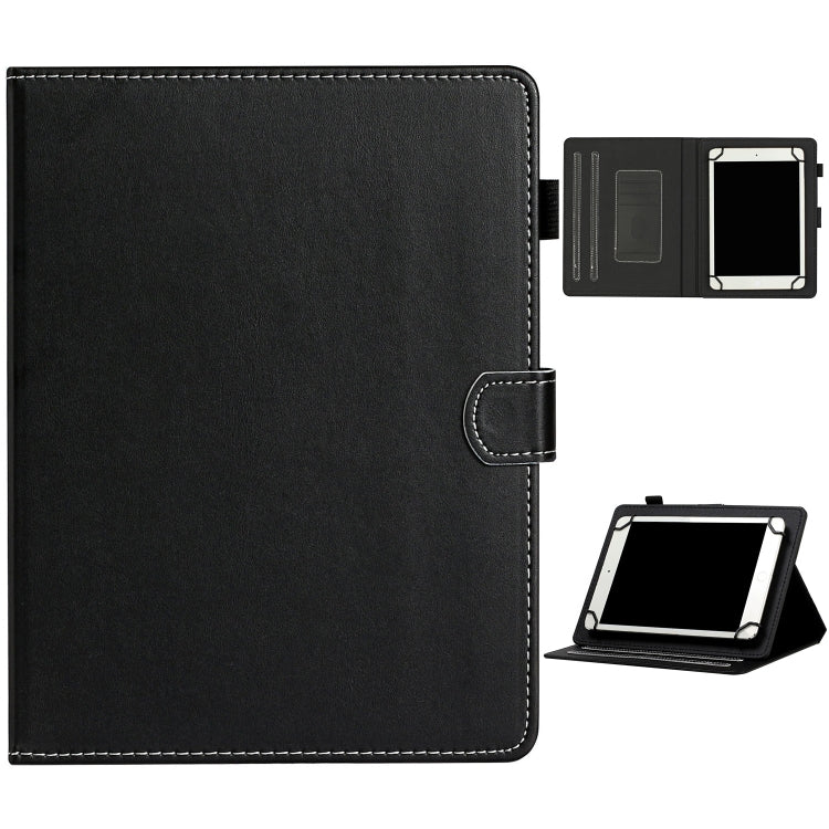 Universal Solid Color Horizontal Flip Leather Case with Card Slots & Holder & Pen Slot
