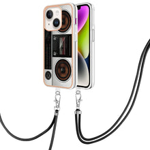 Load image into Gallery viewer, Electroplating Dual-side IMD Phone Case with Lanyard, For iPhone 15 Plus, For iPhone 15, For iPhone 14 Plus, For iPhone 14, For iPhone 14 Pro, For iPhone 14 Pro Max