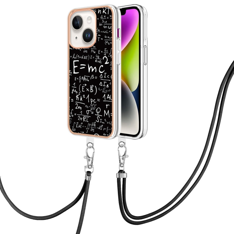 Electroplating Dual-side IMD Phone Case with Lanyard, For iPhone 15 Plus, For iPhone 15, For iPhone 14 Plus, For iPhone 14, For iPhone 14 Pro, For iPhone 14 Pro Max