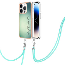 Load image into Gallery viewer, Electroplating Dual-side IMD Phone Case with Lanyard, For iPhone 15 Plus, For iPhone 15, For iPhone 14 Plus, For iPhone 14, For iPhone 14 Pro, For iPhone 14 Pro Max