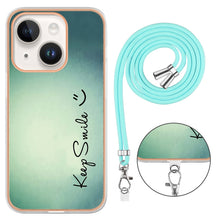 Load image into Gallery viewer, Electroplating Dual-side IMD Phone Case with Lanyard, For iPhone 15 Plus, For iPhone 15, For iPhone 14 Plus, For iPhone 14, For iPhone 14 Pro, For iPhone 14 Pro Max