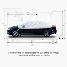 Load image into Gallery viewer, Car Half-cover Car Clothing Sunscreen Heat Insulation Sun Nisor, Aluminum Foil, Aluminum Foil 3.6x1.6x1.5m, Aluminum Foil 3.9×1.7×1.5m, Aluminum Foil 4.3×1.8×1.5m, Aluminum Foil 4.3x1.7x1.5m, Aluminum Foil 4.3x1.8x1.6m, Aluminum Foil 4.5x1.8x1.7m      ...