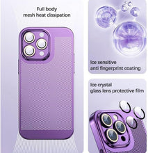 Load image into Gallery viewer, Fine Mesh Cooling Phone Case, For iPhone 15 Pro Max, For iPhone 15 Pro, For iPhone 15 Plus, For iPhone 15, For iPhone 14 Plus, For iPhone 14, For iPhone 14 Pro, For iPhone 14 Pro Max