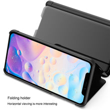 Load image into Gallery viewer, Plated Mirror Horizontal Flip Leather Case with Holder