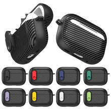 Load image into Gallery viewer, Carbon Fiber Texture Wireless Earphones Case with Security Lock, For AirPods Pro 2, For AirPods 3, For AirPods Pro, For AirPods 2 / 1