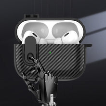 Load image into Gallery viewer, Carbon Fiber Texture Wireless Earphones Case with Security Lock, For AirPods Pro 2, For AirPods 3, For AirPods Pro, For AirPods 2 / 1