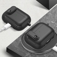 Load image into Gallery viewer, Carbon Fiber Texture Wireless Earphones Case with Security Lock, For AirPods Pro 2, For AirPods 3, For AirPods Pro, For AirPods 2 / 1