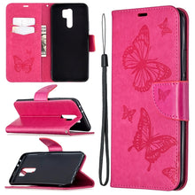 Load image into Gallery viewer, Two Butterflies Embossing Pattern Horizontal Flip Leather Case with Holder &amp; Card Slot &amp; Wallet &amp; Lanyard, For Huawei Honor 9X Lite, For Xiaomi Redmi 9