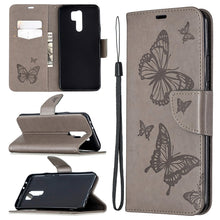 Load image into Gallery viewer, Two Butterflies Embossing Pattern Horizontal Flip Leather Case with Holder &amp; Card Slot &amp; Wallet &amp; Lanyard, For Huawei Honor 9X Lite, For Xiaomi Redmi 9