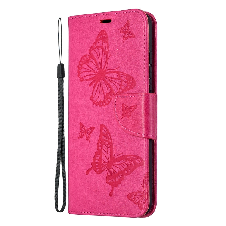 Two Butterflies Embossing Pattern Horizontal Flip Leather Case with Holder & Card Slot & Wallet & Lanyard, For Huawei Honor 9X Lite, For Xiaomi Redmi 9