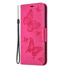 Load image into Gallery viewer, Two Butterflies Embossing Pattern Horizontal Flip Leather Case with Holder &amp; Card Slot &amp; Wallet &amp; Lanyard, For Huawei Honor 9X Lite, For Xiaomi Redmi 9