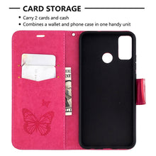 Load image into Gallery viewer, Two Butterflies Embossing Pattern Horizontal Flip Leather Case with Holder &amp; Card Slot &amp; Wallet &amp; Lanyard, For Huawei Honor 9X Lite, For Xiaomi Redmi 9