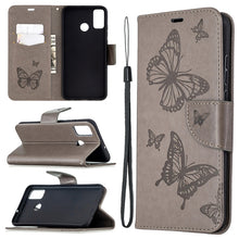 Load image into Gallery viewer, Two Butterflies Embossing Pattern Horizontal Flip Leather Case with Holder &amp; Card Slot &amp; Wallet &amp; Lanyard, For Huawei Honor 9X Lite, For Xiaomi Redmi 9