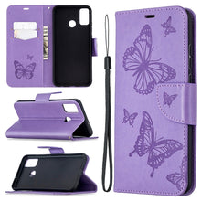 Load image into Gallery viewer, Two Butterflies Embossing Pattern Horizontal Flip Leather Case with Holder &amp; Card Slot &amp; Wallet &amp; Lanyard, For Huawei Honor 9X Lite, For Xiaomi Redmi 9