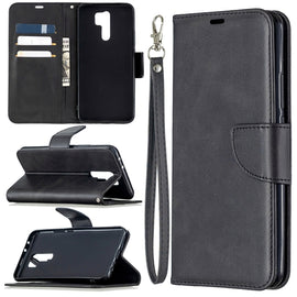Retro Lambskin Texture Pure Color Horizontal Flip PU Leather Case with Holder & Card Slots & Wallet & Lanyard, For Xiaomi Redmi 9, For Huawei Honor 9X Lite