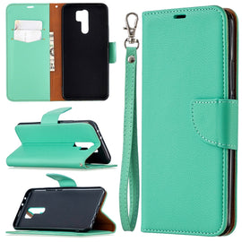 Litchi Texture Pure Color Horizontal Flip PU Leather Case with Holder & Card Slots & Wallet & Lanyard, For Xiaomi Redmi 9, For Huawei Honor 9X Lite