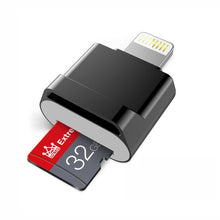 Load image into Gallery viewer, MicroDrive 8pin To TF Card Adapter Mini iPhone &amp; iPad TF Card Reader, Card Reader, 16GB, 32GB, 64GB, 128GB, 256GB