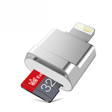 Load image into Gallery viewer, MicroDrive 8pin To TF Card Adapter Mini iPhone &amp; iPad TF Card Reader, Card Reader, 16GB, 32GB, 64GB, 128GB, 256GB
