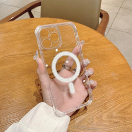 Fine Hole MagSafe Magnetic Clear Acrylic TPU Case, For iPhone 18 Pro, For iPhone 18 Pro Max, For iPhone 16e / 17e, For iPhone 17 Pro Max, For iPhone 17 Pro, For iPhone 17, For iPhone Air, For iPhone 16 Pro Max, For iPhone 16 Pro, For iPhone 16 Plus    ...
