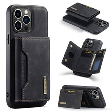 Load image into Gallery viewer, DG.MING M2 Series 3-Fold Card Bag Wallet Leather Phone Case, For iPhone 15 Pro Max, For iPhone 15 Pro, For iPhone 15 Plus, For iPhone 15
