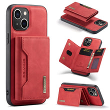 Load image into Gallery viewer, DG.MING M2 Series 3-Fold Card Bag Wallet Leather Phone Case, For iPhone 15 Pro Max, For iPhone 15 Pro, For iPhone 15 Plus, For iPhone 15