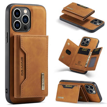 Load image into Gallery viewer, DG.MING M2 Series 3-Fold Card Bag Wallet Leather Phone Case, For iPhone 15 Pro Max, For iPhone 15 Pro, For iPhone 15 Plus, For iPhone 15