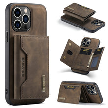 Load image into Gallery viewer, DG.MING M2 Series 3-Fold Card Bag Wallet Leather Phone Case, For iPhone 15 Pro Max, For iPhone 15 Pro, For iPhone 15 Plus, For iPhone 15