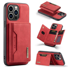 Load image into Gallery viewer, DG.MING M2 Series 3-Fold Card Bag Wallet Leather Phone Case, For iPhone 15 Pro Max, For iPhone 15 Pro, For iPhone 15 Plus, For iPhone 15