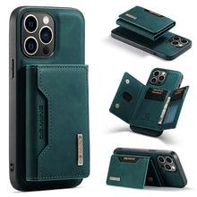 Load image into Gallery viewer, DG.MING M2 Series 3-Fold Card Bag Wallet Leather Phone Case, For iPhone 15 Pro Max, For iPhone 15 Pro, For iPhone 15 Plus, For iPhone 15