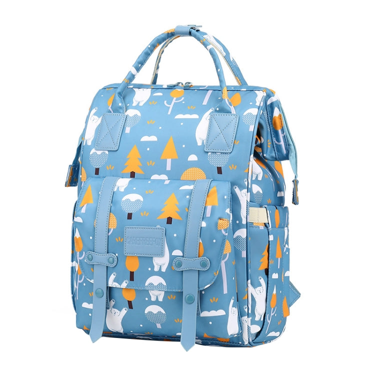Multifunctional Mommy Bag Large Capacity Outgoing Baby Care Backpack, Grey, Blue, Black, Pink, Cartoon Bear, Classic Grey, Classic Black, Classic Blue