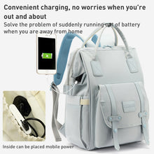 Load image into Gallery viewer, Multifunctional Mommy Bag Large Capacity Outgoing Baby Care Backpack, Grey, Blue, Black, Pink, Cartoon Bear, Classic Grey, Classic Black, Classic Blue