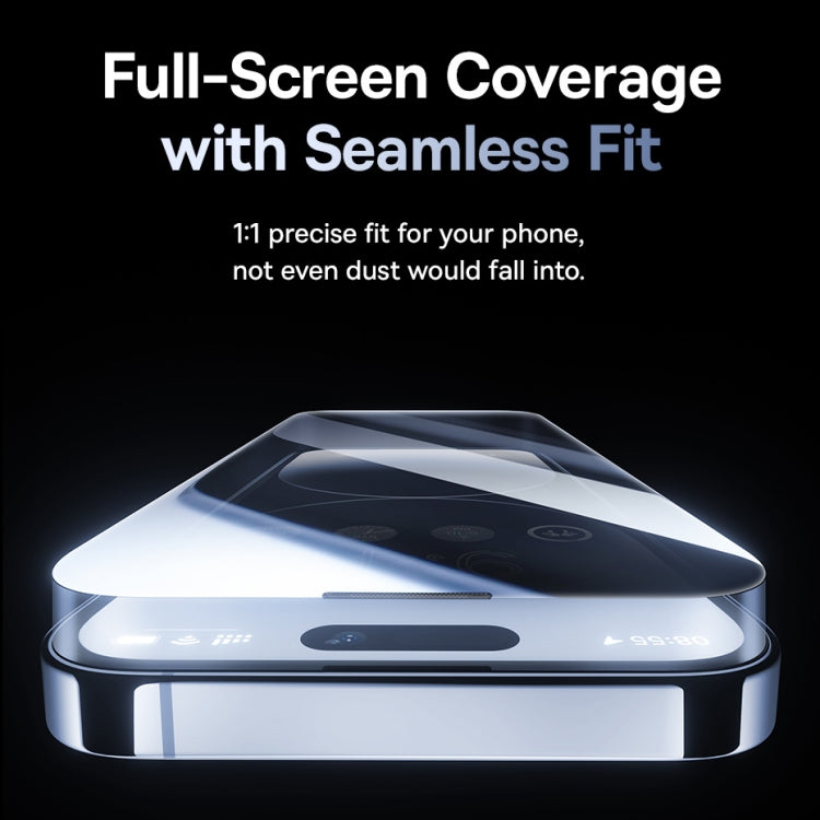 Baseus Sapphire Series Dustproof Peep-proof Tempered Glass Film, For iPhone 15