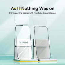 Load image into Gallery viewer, Baseus Sapphire Series Dustproof HD Tempered Glass Film, For iPhone 15 Pro