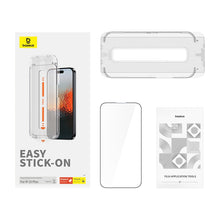 Load image into Gallery viewer, Baseus Sapphire Series Dustproof HD Tempered Glass Film, For iPhone 15 Pro