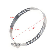 Load image into Gallery viewer, 4 PCS Stainless Steel Hose Clamps Pipe Clip Fuel Line Clip, Size: 91-114mm, 4 PCS Size: 91-114mm