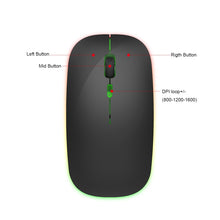 Load image into Gallery viewer, HXSJ M40 2.4GHZ 800,1200,1600dpi Third Gear Adjustment Colorful Wireless Mouse USB Rechargeable
