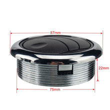 Load image into Gallery viewer, Knob Type 75mm AC Air Outlet Vent for RV Bus Boat Yacht, Thread Height: 22mm, 22mm Knob Type