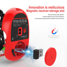 Load image into Gallery viewer, HXSJ M106 2.4GHZ 1600dpi Single-mode Wireless Mouse USB Rechargeable