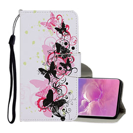 Colored Drawing Pattern Horizontal Flip Leather Case with Holder & Card Slots & Wallet & Lanyard