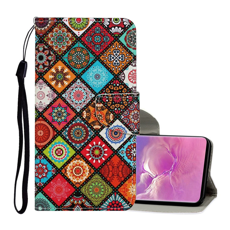 Colored Drawing Pattern Horizontal Flip Leather Case with Holder & Card Slots & Wallet & Lanyard