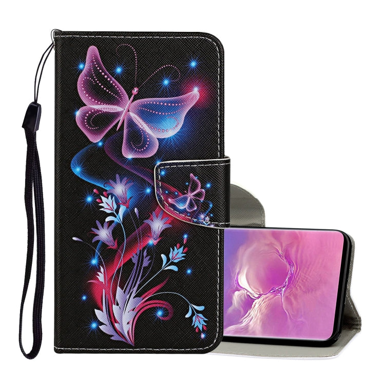 Colored Drawing Pattern Horizontal Flip Leather Case with Holder & Card Slots & Wallet & Lanyard